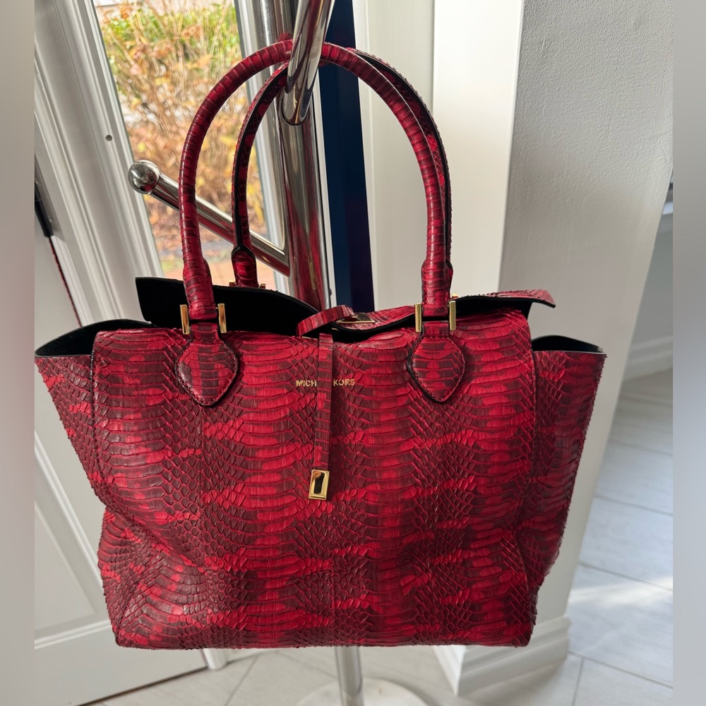 Brand new Michael Kors collection Miranda python Tote Bag$2195